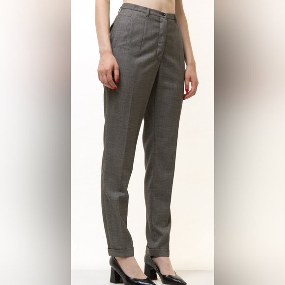Vintage Jones New York 100% Wool Womens Tapered Pants - Picture 1 of 6